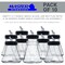 (Pack of 10) TB-010 Empty 2.7-Ounce (80cc) Glass Jar Bottles with 30 Degree­ Down Angle Adaptor Lid Assembly - Fits Dual-Action Siphon Feed Airbrushes